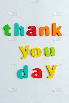 国际感谢日在1月11日庆祝。前视图。垂直图