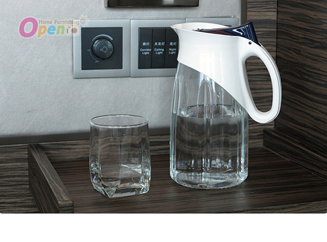 凉水壶玻璃大容量家用透明凉白开水杯扎果汁...