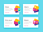 Homepage cards, icons, illustrations