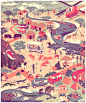 Lufthansa : We worked with Plan Net in Germany to create a wimmelbilder illustration as part of a global promotion for Lufthansa. It appeared on a microsite where the visitor was challenged to explore and discover details within the illustration. Several 
