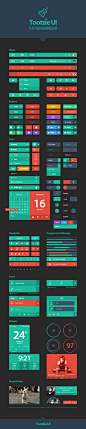 Tootzie UI Kit by Josué Solano, via Behance