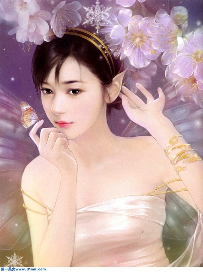 图台湾言情小说的手绘美女插画