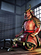 #绘画参考# 分享一组东方武士盔甲..取自小K老师的花瓣.花瓣地址