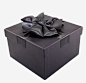 蝴蝶结花盒_新图网 https://ixintu.com 礼盒 方盒 盒子 黑色 png素材 产品实物 花盒
