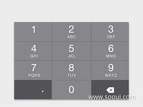 iOS 8 黑色数字键盘UI设计作品APP设计app界面首页素材资源模板下载-花瓣网