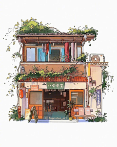 因为热爱0702采集到街角插画