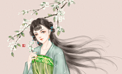 祀梦归鹿采集到「思美人」古风美人画集