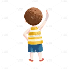 卡通感儿童节男孩元素贴纸
