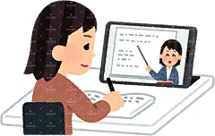 一名学生正在上网课online_school_girl