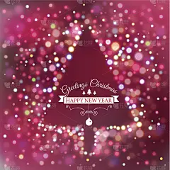 圣诞快乐电子贺卡模板。矢量插图。