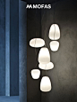 MOFAS现代北欧简约卧室床头餐厅酒店吧台设计师创意个性螺纹吊灯-淘宝网