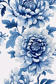 青花瓷花案背景底图