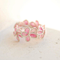 #甜品礼物# #女生节# 纯手工制作的樱花戒指，独一无二的粉色花语。送给心爱的她，给她独一无二的爱恋~