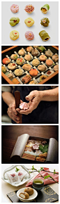 日本传统糖果糕点“お菓子”，以糖、糯米…