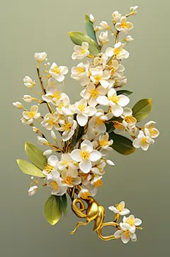 AI数字艺术秋季桂花元素模型