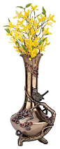 Decorative Metalic Bird Urn Flower Vase - traditional - Vases - xoticbrands home decor
