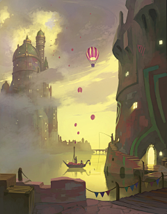 喵喵喵尾巴采集到场景-魔法幻想日韩 游戏原画