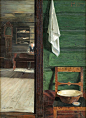 房间内部，1884年（挪威画家Karl Jensen-Hjell作品）#绘画# ​​​​