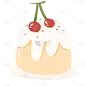 手绘-生日装饰元素3-生日蛋糕