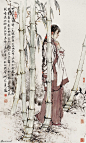 何家英——画作欣赏 | 
何家英：男，汉族。1957年生于天津，河北任丘人。著名国画家。现任中国美协副主席、中国工笔画协会副会长、中国艺术研究院博士生导师、工笔画研究院院长。曾获国家“有突出贡献的中青年专家”、中国文联“德艺双馨文艺工作者”、中宣部“四个一批”文艺人才等荣誉。擅长当代工笔人物画创作。