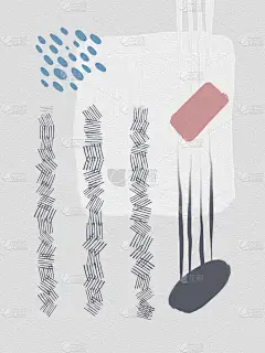 创意简约手绘插图，用于墙面装饰、明信片封面设计或小册子设计.