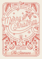 non-photo holiday cards - Merry Little Lines by GeekInk Design: 