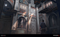 Uncharted 4 - Clocktower , Nick Gindraux : This was a paintover done for the lower level of the clock tower.  Block mesh base made by Reuben Shah and Brian Beppu.