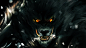 General 1920x1080 digital art fantasy art animals wolf werewolves fangs creature orange eyes Worgen  World of Warcraft