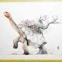 水彩动物插画~   作者： Luqman Reza Mulyono （转) via @ins插画 ​ ​​​​