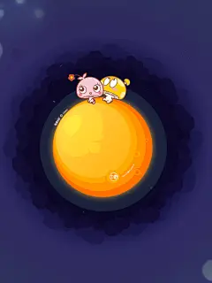MOGOO蘑菇点点情侣中秋iPad壁纸