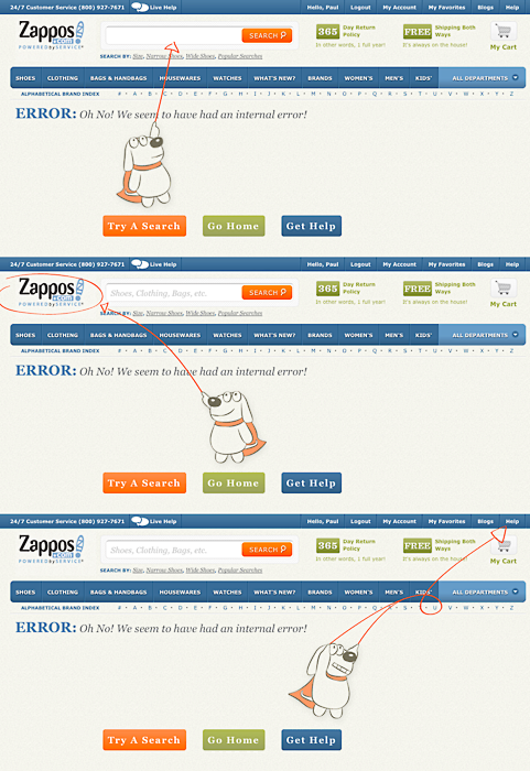 Zappos - After getti...