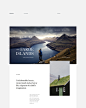 Visit Faroe Islands : When a bucket-list travel destination turns into a design passion-project.Inspired by the beautiful imagery of steep coastal cliffs, valleys and grassy heathland I’ve set off to design a website dedicated to visiting the Faroe Island