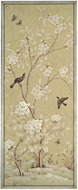 Bradburn Gallery: Left Beige Bird Panel: 
