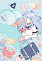 少女清新插画