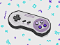 Super Nintendo Controller nintendo 64 classic hardware console nintendo switch snes 1990 90s video games nintendo controller hipster retro blake stevenson jetpacks and rollerskates illustration