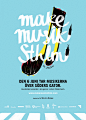 Poster for "Make Music Stockholm" festival. : Poster for "Make Music Sthlm" music festival Stockholm 2014.