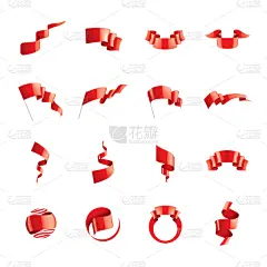 标签,红色,白色背景,风,模板,波浪,疤,三维图形,写实