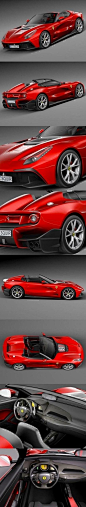 法拉利F12 TRS Roadster敞篷跑车汽车3D模型 （OBJ）