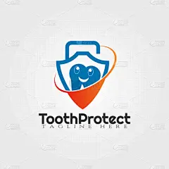 design human tooth logo tooth protection