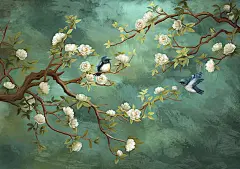 JDHN-066华琴壁画
电视背景 床头背景 客厅背景 卧室 别墅 酒店 平铺图 贴图 等等
高清手绘 花鸟 工笔
壁画 软硬包 竹木纤维 墙纸 壁纸 墙布
新中式风格 新中式花鸟壁画  祖母绿 油画 花鸟 