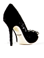 【Dolce&Gabbana 杜嘉班纳 女士黑色镶珠高跟鞋(意大利直发)￥8882