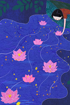 拨楞鼓采集到手绘插画