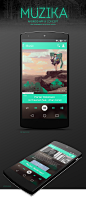 Muzika Android App :  A first experiment in Google's material design