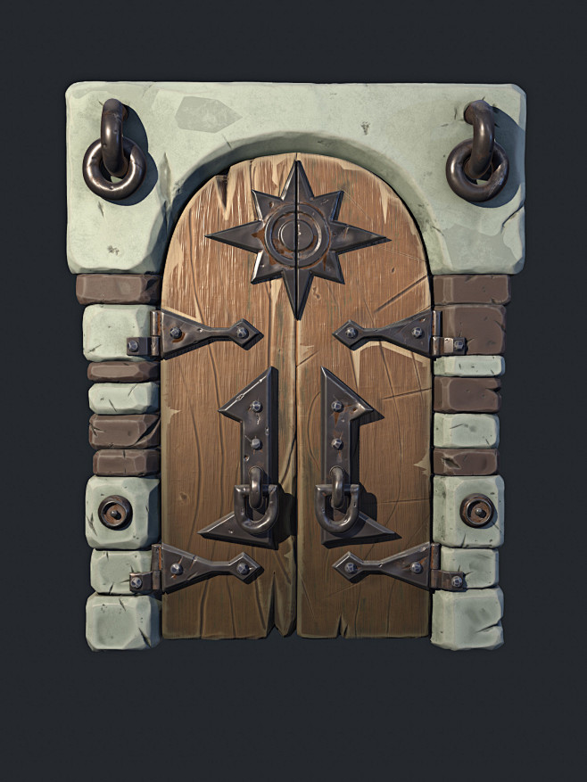 Stylized old gate, I...