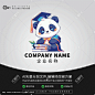 毕业季LOGO熊猫卡通动物