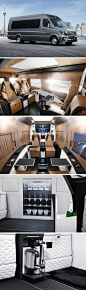 The Brabus Mercedes-Benz Sprinter van has a tricked out luxury interior fit for a king: 