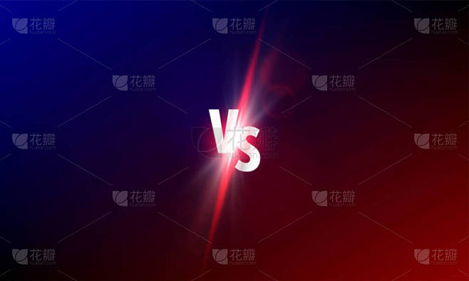 Vs 与矢量背景。体育搏击比赛 Vs 发光