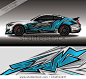 Car wrap decal design vector  custom livery race rally car vehicle sticker and tinting.