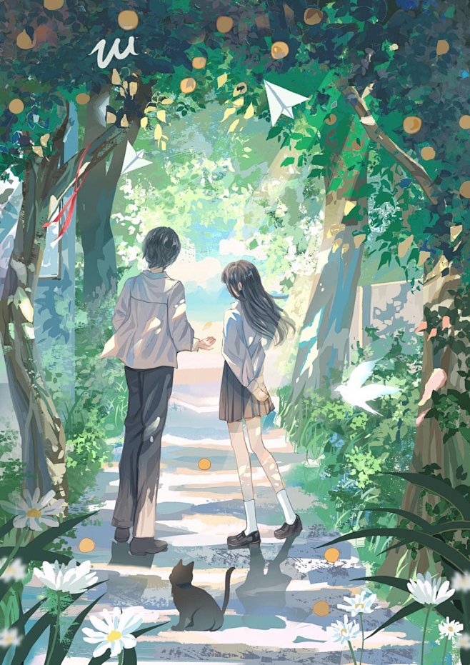 原创/夏季 校园_十六ou__插画师作品_涂鸦王国gracg.com