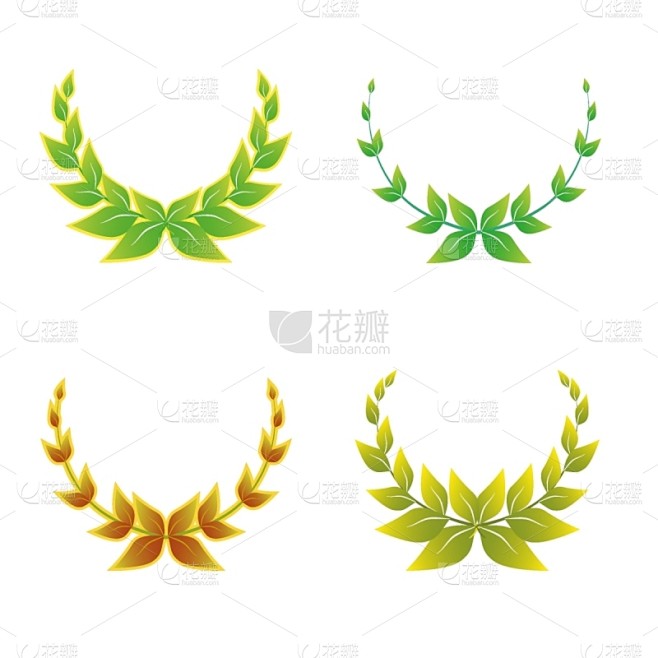 月桂花冠,华丽的,符号,典礼,图像,枝,叶子,无人,矢量,奖